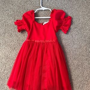 Ivy city 2T ballerina Red Puff Sleeve Dress